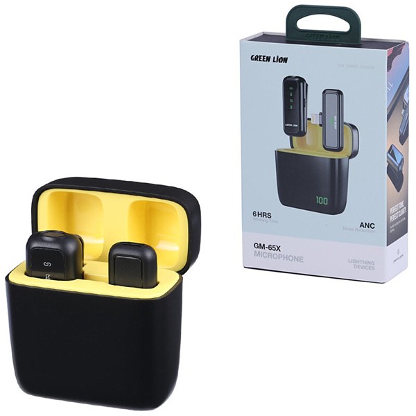 میکروفون یقه ای بی سیم گرین لاین GM-65X Lightning
