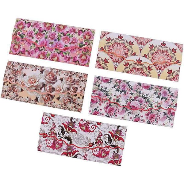 پاکت پول ایندربرد طرح کلاسیک Rose Card 90x190mm