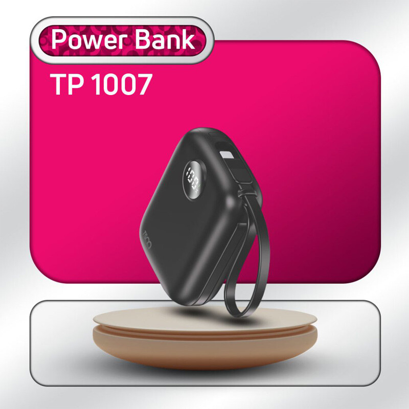 پاور بانک فست شارژ تسکو TP 1007 PD QC3.0 20W ظرفیت 10000 میلی آمپر ساعت