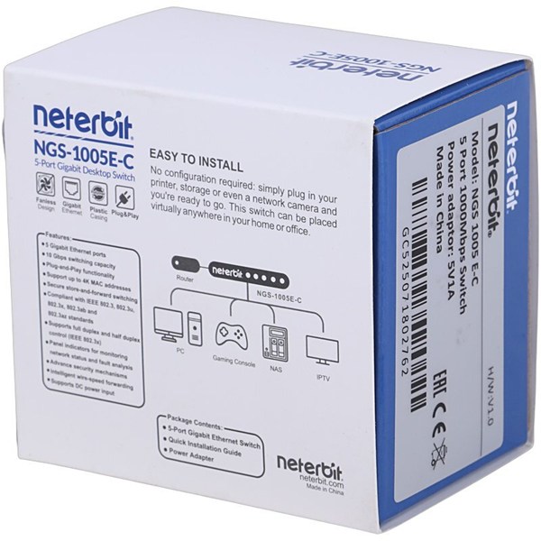 سوییچ 5 پورت نتربیت NGS-1005E-C