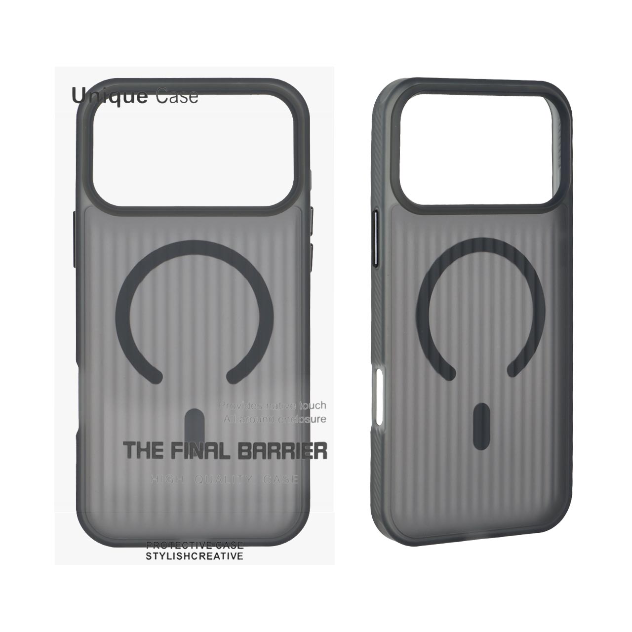 قاب اورجینال Unique Case کرکره ای مات MagSafe مدل Apple iPhone 17 Pro Max - مشکی (پک دار)