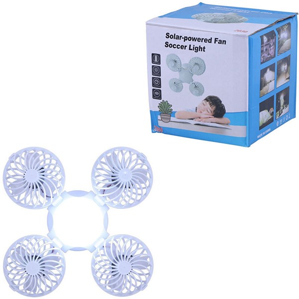 چراغ اضطراری شارژی خورشیدی پنکه ای تاشو Solar Powered 2030