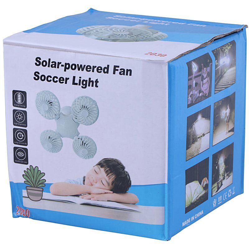 چراغ اضطراری شارژی خورشیدی پنکه ای تاشو Solar Powered 2030