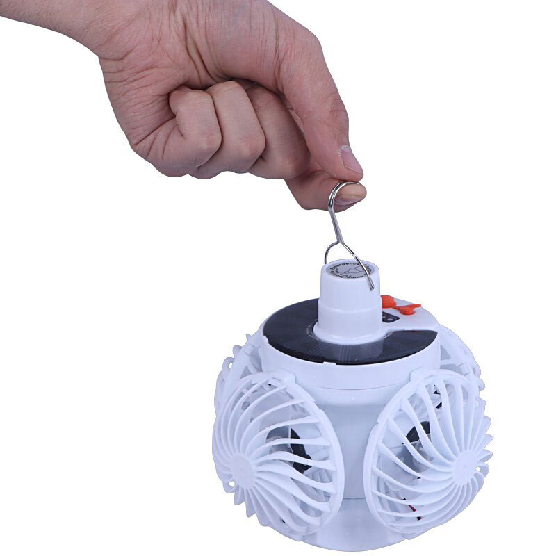 چراغ اضطراری شارژی خورشیدی پنکه ای تاشو Solar Powered 2030