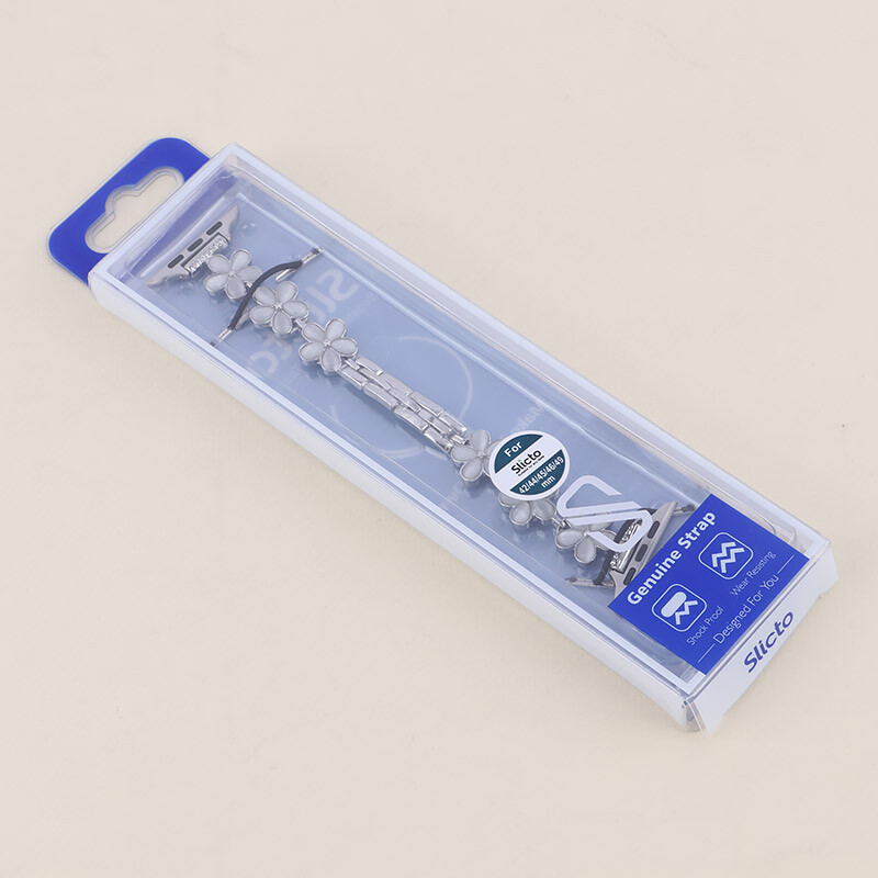 بند اپل واچ فلزی Slicto سایز 42/44/45/46/49 میلی متری طرح گل بابونه
