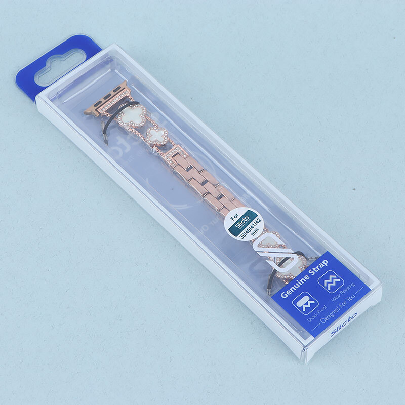 بند اپل واچ Slicto سایز 38/40/41/42 میلی متری طرح دیاموند ون کلیف کد 2