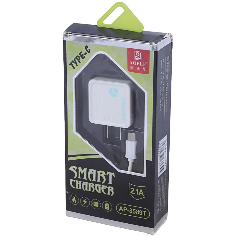 شارژر دیواری 10.5 وات Aople AP-3589T 2.1A + کابل تایپ سی