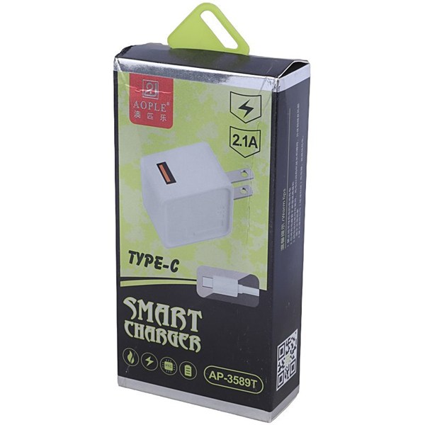 شارژر دیواری 10.5 وات Aople AP-3589T 2.1A + کابل تایپ سی