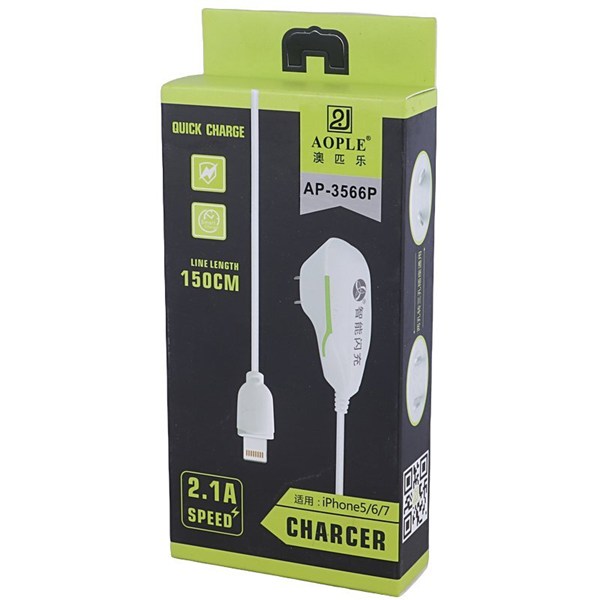 شارژر دیواری سیم وصل 11 وات Aople AP-3566P 2.1A