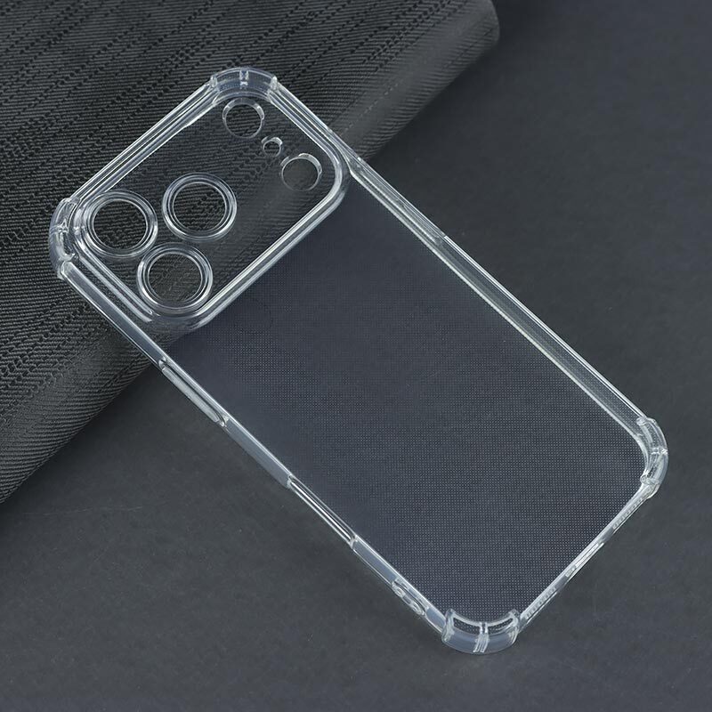 قاب ژله ای ضربه گیر بی رنگ آیفون iPhone 17 Pro محافظ لنزدار