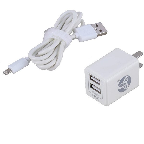 شارژر دیواری 10.5 وات Aopuduo AD-581P 2.1A + کابل آیفونی