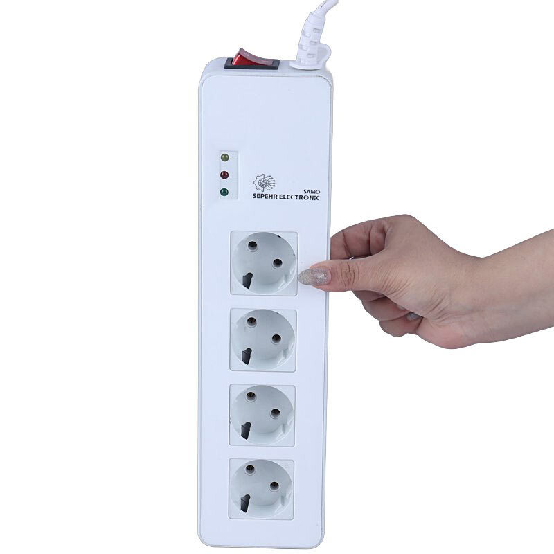 محافظ برق صوتی تصویری 4 خانه سامو سپهر الکترونیک SSE 200 با کابل 1.8 متری