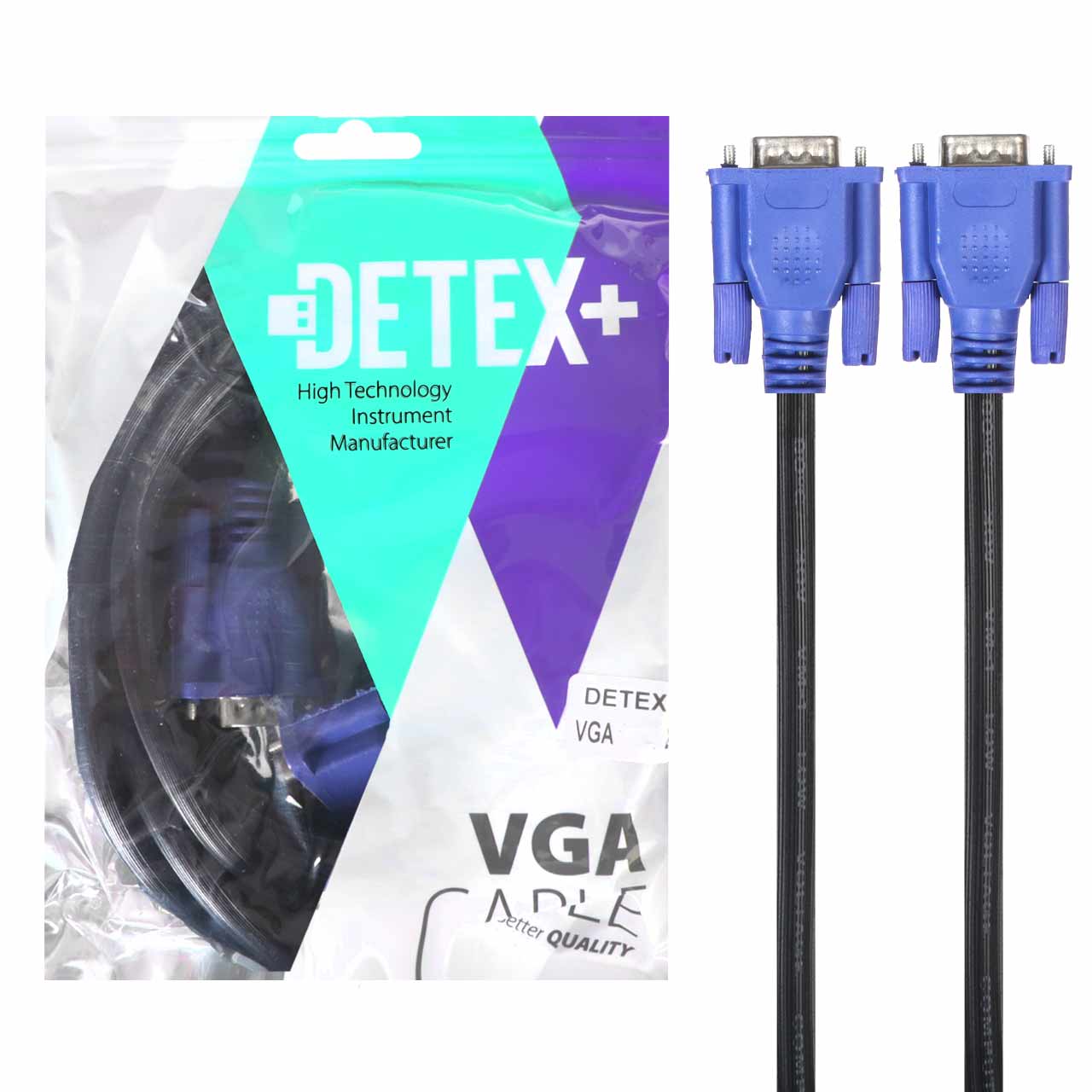کابل 5 متری DETEX+ VGA 3+4 - مشکی