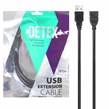 کابل افزایش طول 1.5 متری DETEX+ USB - مشکی