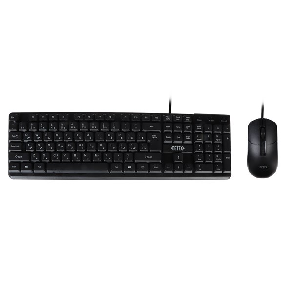 کیبورد و ماوس باسیم +DETEX مدل DK706 - مشکی