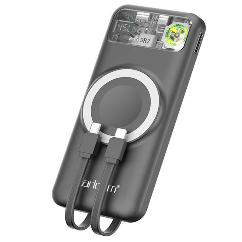 پاور بانک بی سیم فست شارژ ارلدام ET-PD52 PD 20W ظرفیت 10000 میلی آمپر ساعت