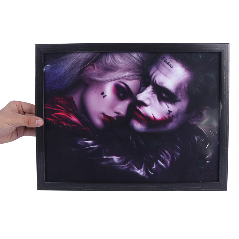 تابلو شاسی طرح Joker & Harley Quinn سایز 30*40 سانتی متر