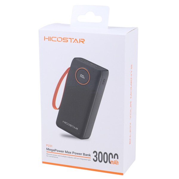 پاور بانک فست شارژ هایکو استار P231 PD 22.5W ظرفیت 30000 میلی آمپر ساعت