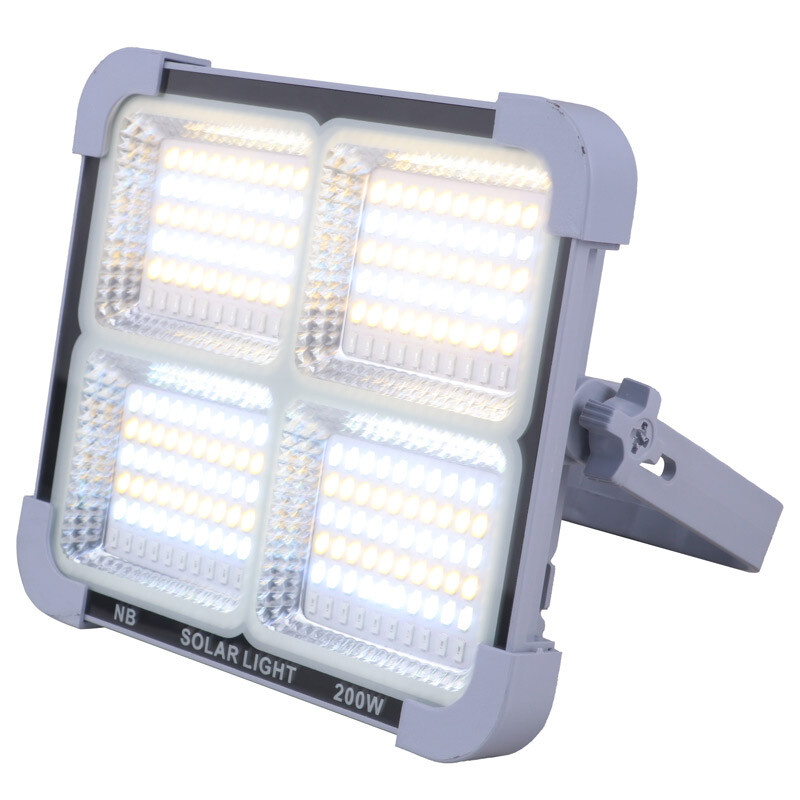 پروژکتور سیار ال ای دی 200 وات شارژی و پاور بانک خورشیدی Solar Light NB
