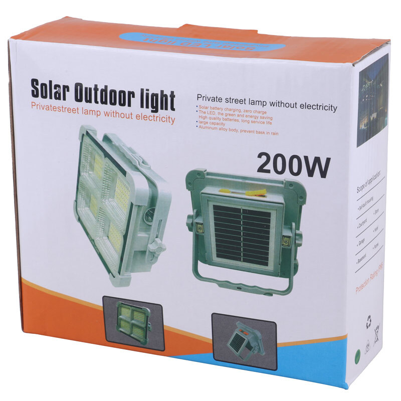 پروژکتور سیار ال ای دی 200 وات شارژی و پاور بانک خورشیدی Solar Light NB
