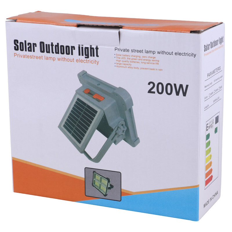 پروژکتور سیار ال ای دی 200 وات شارژی و پاور بانک خورشیدی Solar Light NB