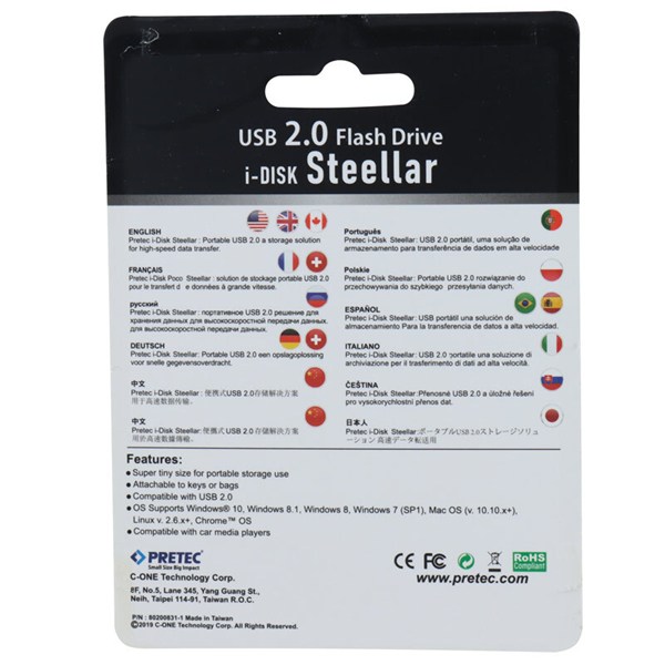 فلش 64 گیگ پرتک Pretec i-Disk Steellar