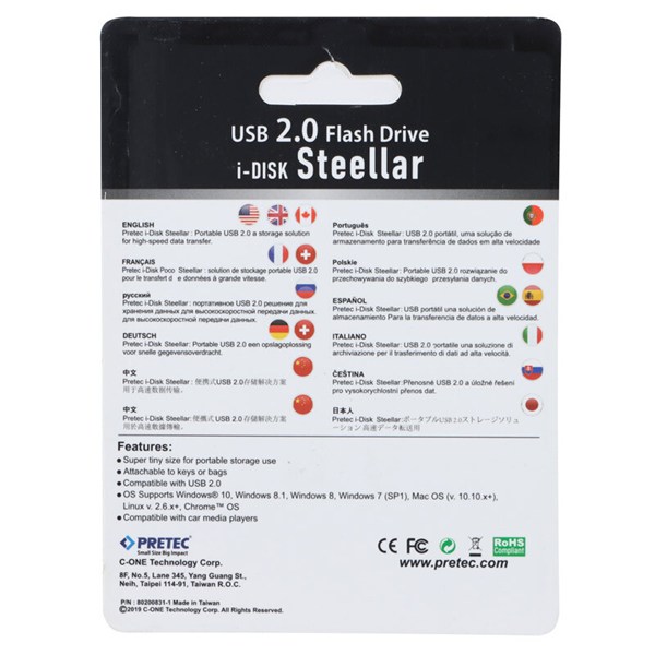 فلش 32 گیگ پرتک Pretec i-Disk Steellar