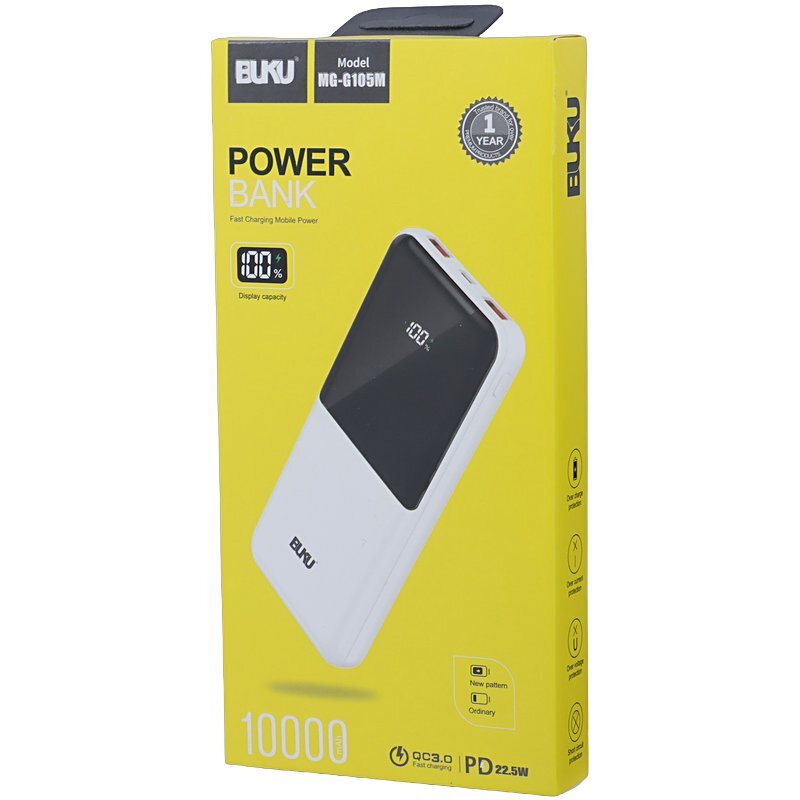 پاور بانک فست شارژ بوکو MG-G105M QC3.0 PD 22.5W ظرفیت 10000 میلی آمپر ساعت
