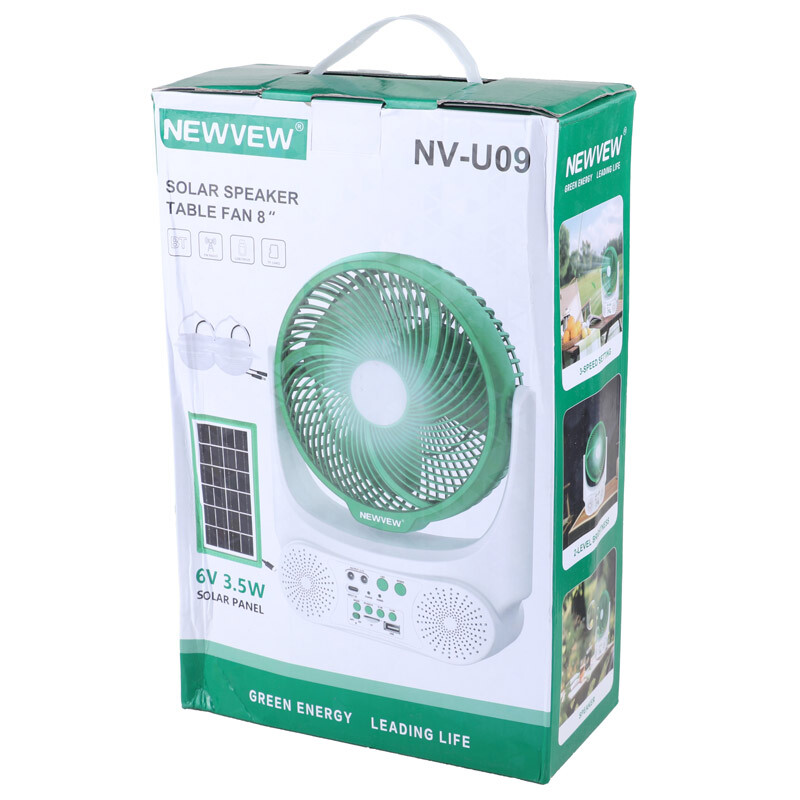 پنکه رومیزی خورشیدی Newvew NV-U09