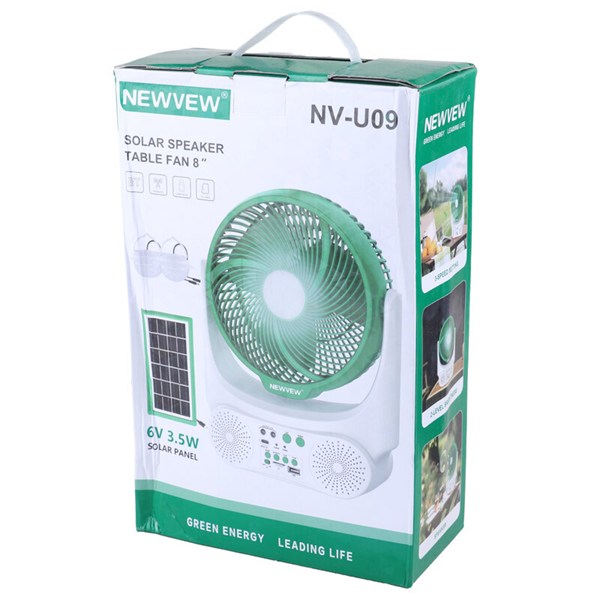 پنکه رومیزی خورشیدی Newvew NV-U09