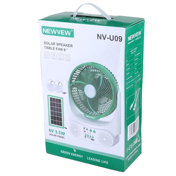 پنکه رومیزی خورشیدی Newvew NV-U09