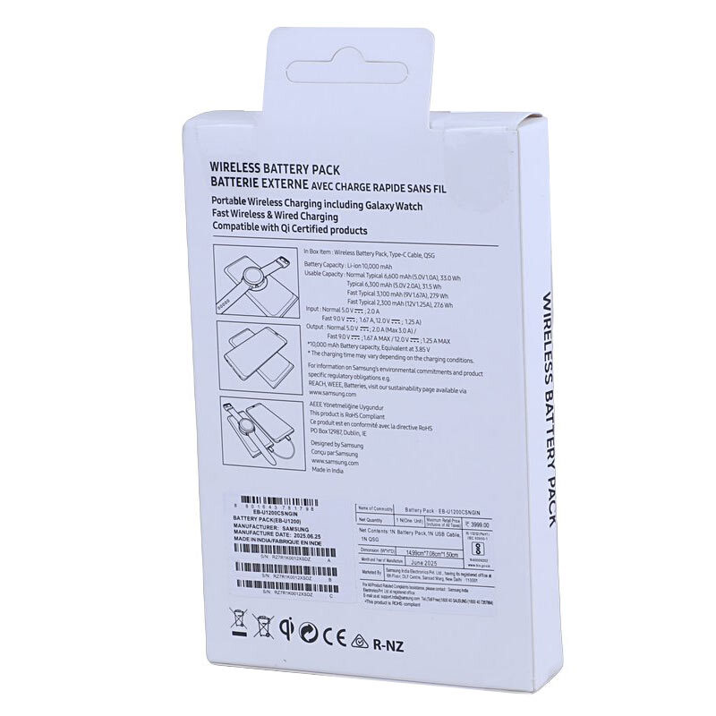 پاور بانک بی سیم فست شارژ سامسونگ EB-U1200 PD 15W High Copy ظرفیت 10000 میلی آمپر ساعت