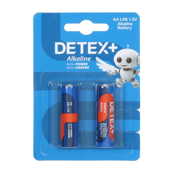 باتری قلم Detex+ - AA مدل Alkaline LR6 (بسته 2 عددی)