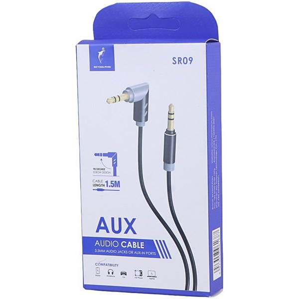 کابل AUX اسکای دلفین SR09 یکسر L طول 1.5 متر