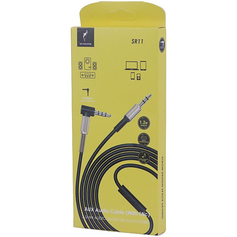کابل AUX اسکای دلفین SR11 یکسر L طول 1.2 متر