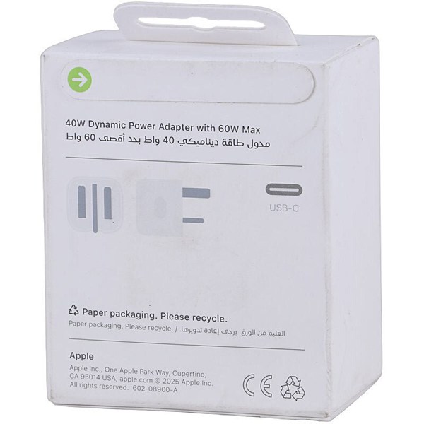 شارژر دیواری 40 وات داینامیک اپل MGTV4B/A سرجعبه