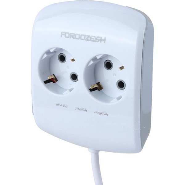 محافظ برق یخچال دیجیتال 2 خانه ارت دار فروزش Lotus LT200D با کابل 1.8 متری