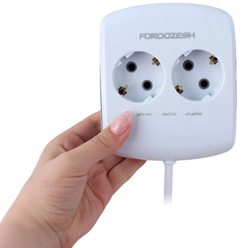 محافظ برق یخچال دیجیتال 2 خانه ارت دار فروزش Lotus LT200D با کابل 1.8 متری