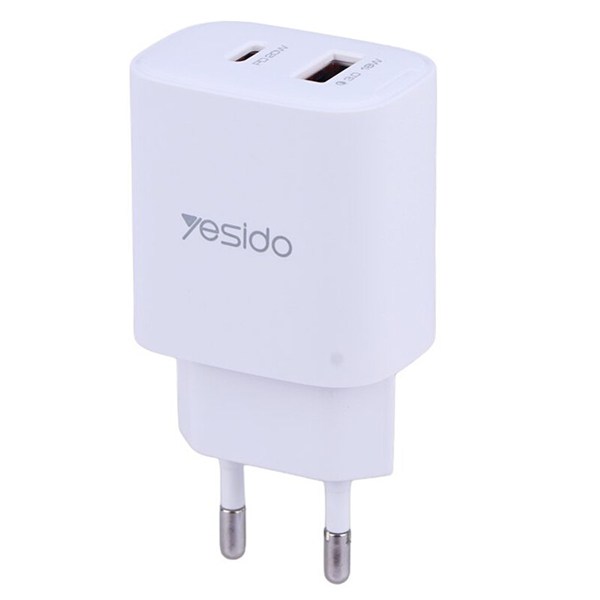 شارژر دیواری 20 وات یسیدو YC02E QC3.0 PD 3A