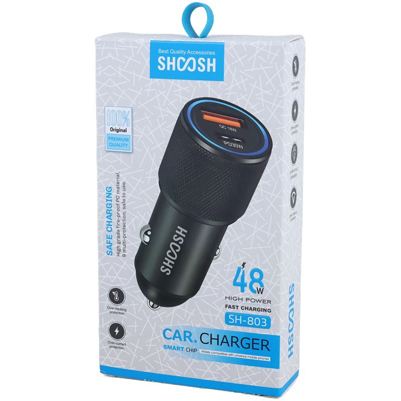 شارژر فندکی 30 وات شوش SH-803