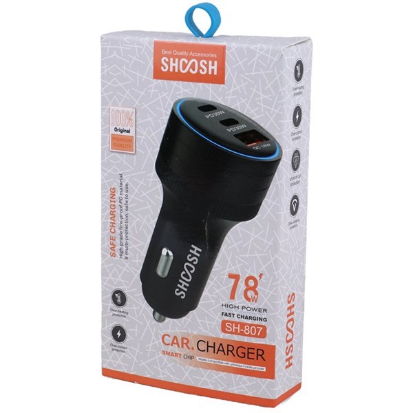شارژر فندکی 30 وات شوش SH-807