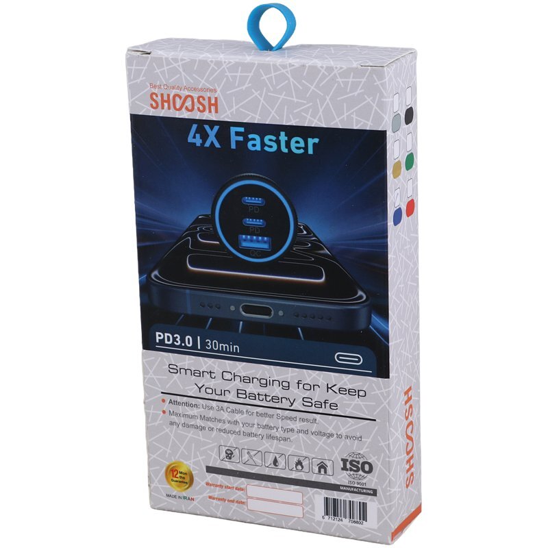 شارژر فندکی 30 وات شوش SH-807