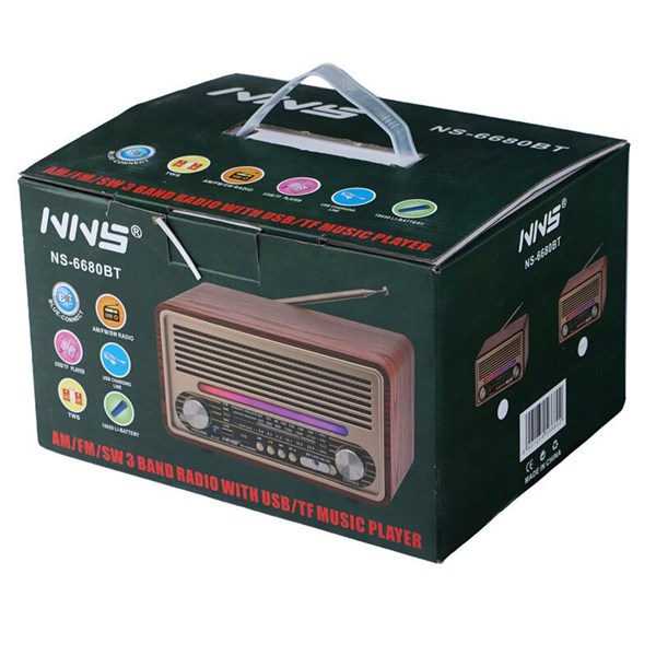 رادیو اسپیکر بلوتوثی ان ان اس NS-6680BT
