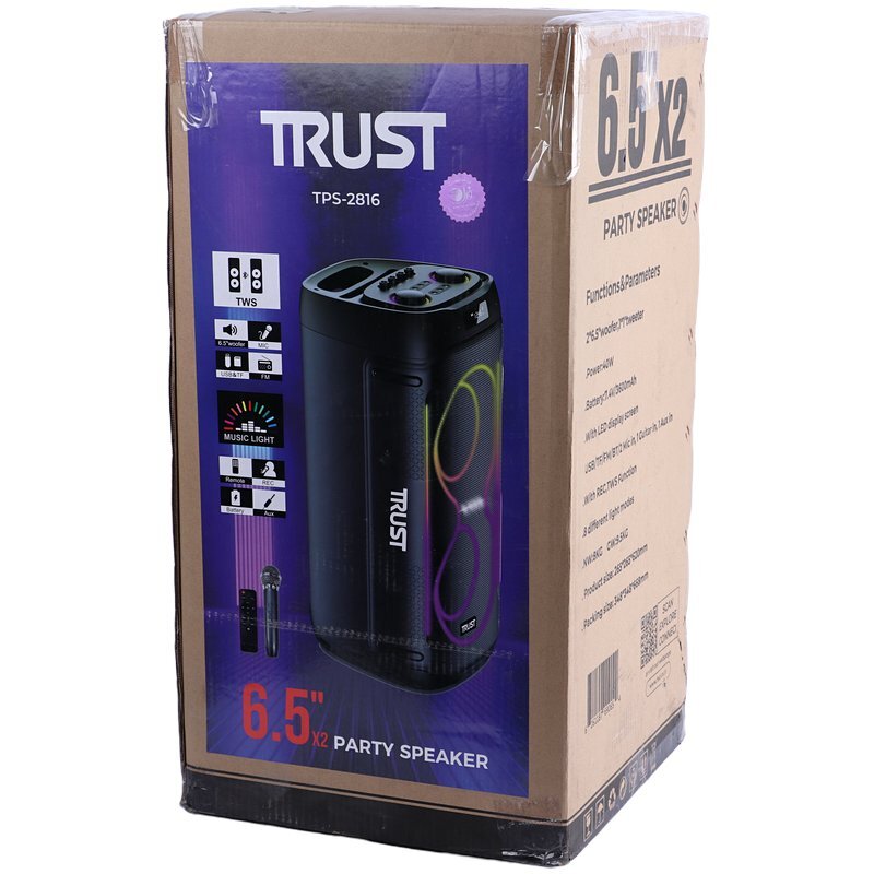 اسپیکر چمدانی بلوتوثی تراست TPS-2816 + میکروفون و ریموت کنترل