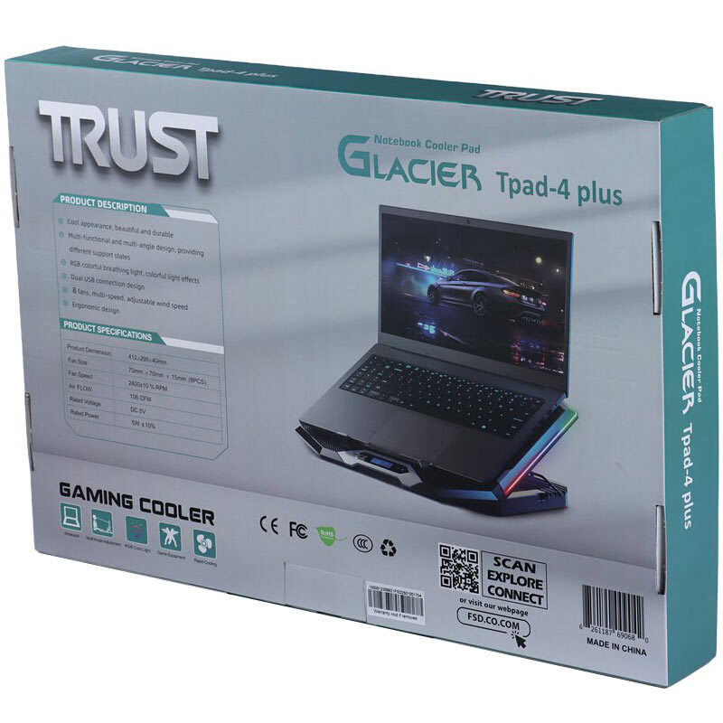کول پد لپ تاپ تراست Glacier Tpad-4 Plus