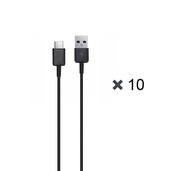 پک 10 عددی کابل شارژ SAMSUNG Type-C مدل EP-DG970 S10-CH - مشکی - DST (گارانتی شش ماهه)