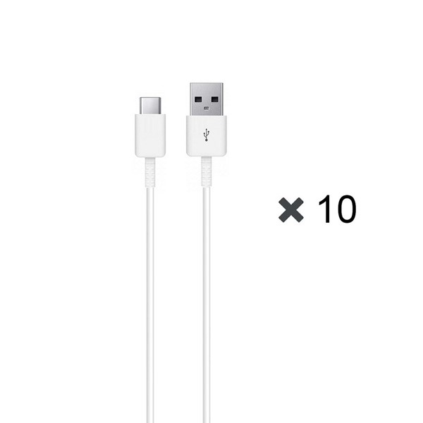 پک 10 عددی کابل شارژ SAMSUNG Type-C مدل EP-DG970 S10-CH - سفید - DST (گارانتی شش ماهه)