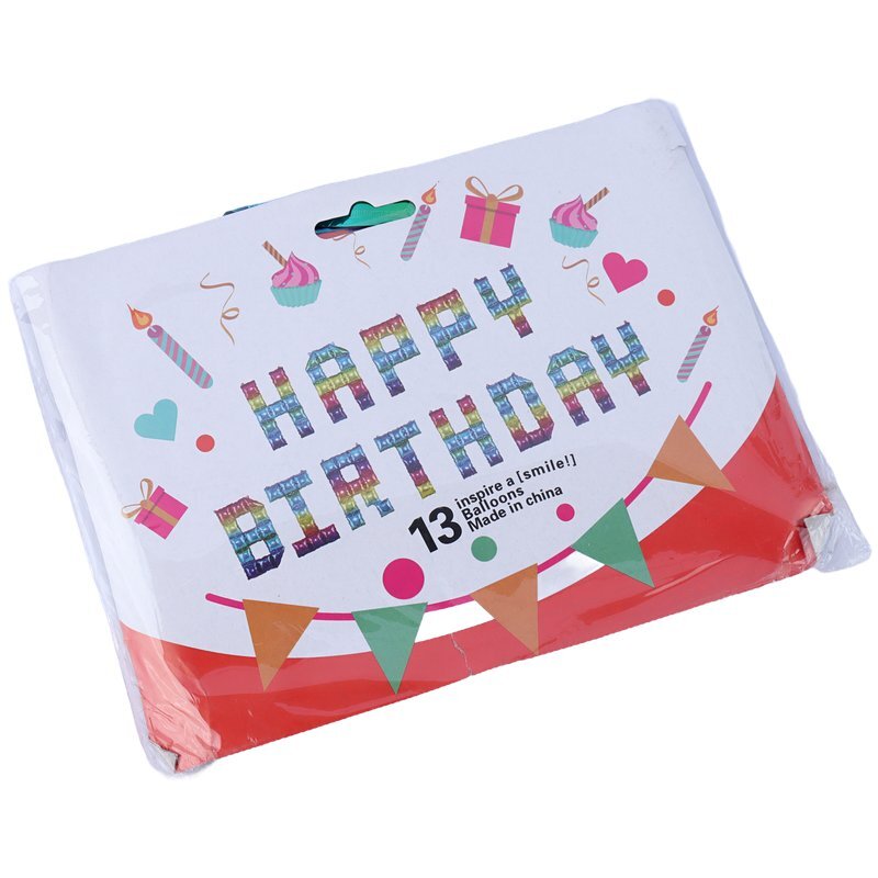 بادکنک فویلی 13 تکه 16 اینچ Happy Birthday
