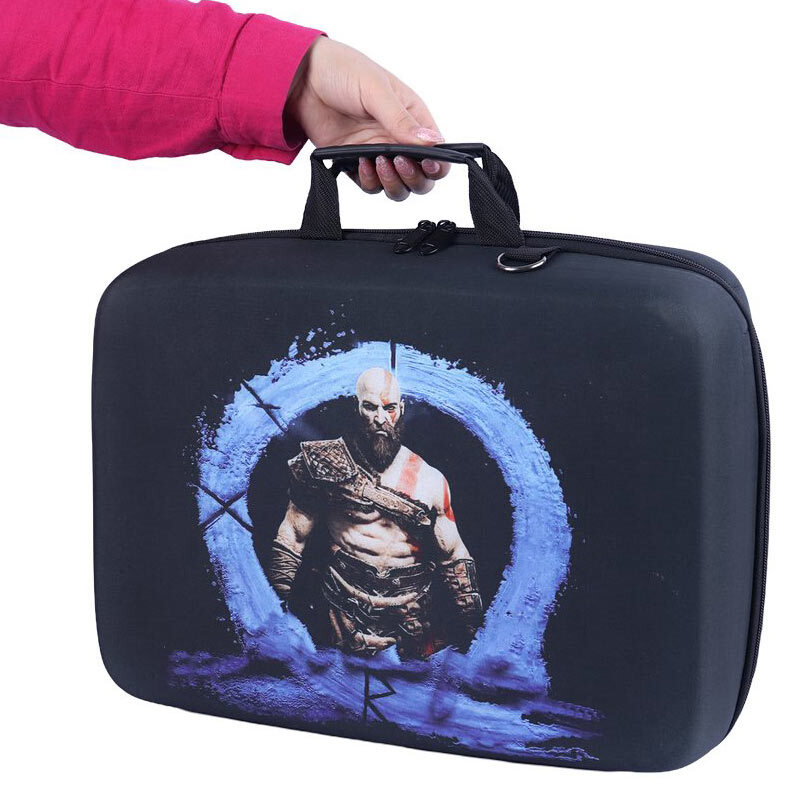 کیف کنسول بازی PS5 Slim طرح God of War کد 15 + نگهدارنده هدست