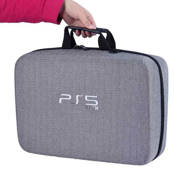 کیف کنسول بازی PS5 Slim طرح طوسی مشکی + نگهدارنده هدست